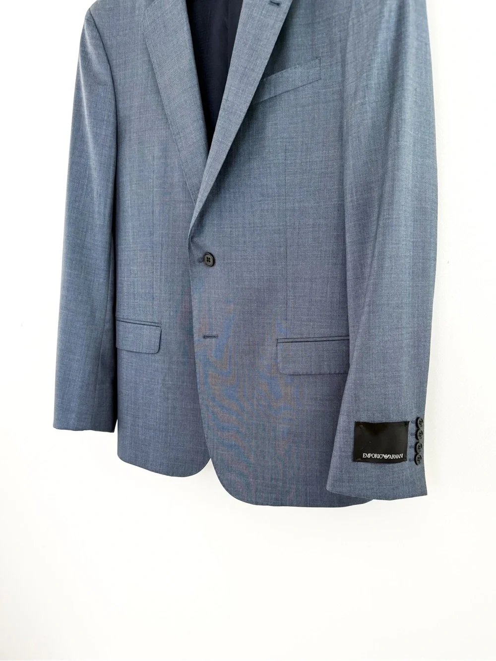 NWT New Emporio Armani G-Line Italian Wool Slate Blue Men's Blazer Jacket 42R